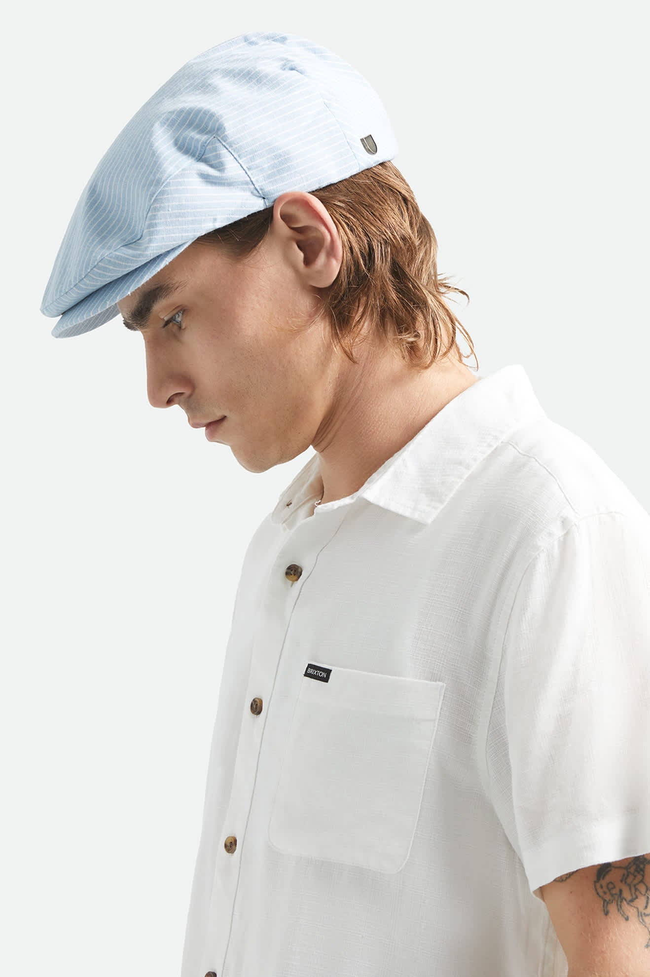 BRIXTON - Hooligan Snap Cap - Light Blue/White