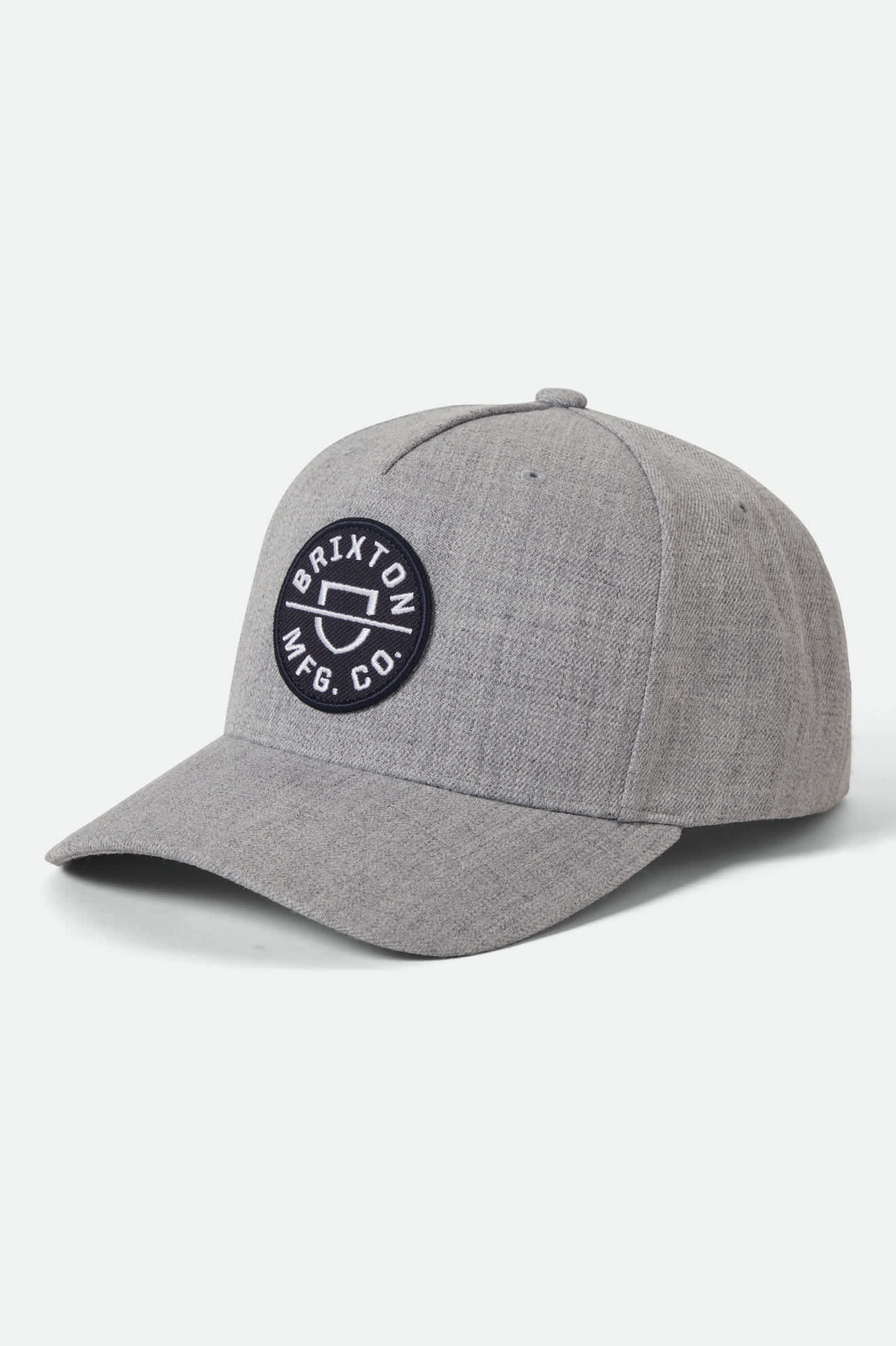 BRIXTON - Crest C MP Snapback - Light Heather Grey/Light Heath