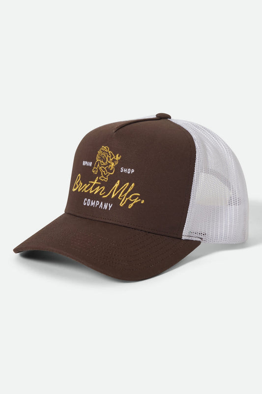 BRIXTON - Tolman Trucker Hat - Pinecone Brown/ White