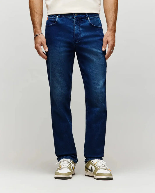 PSYCHO BUNNY - Ace Knit Denim French Terry Medium Wash