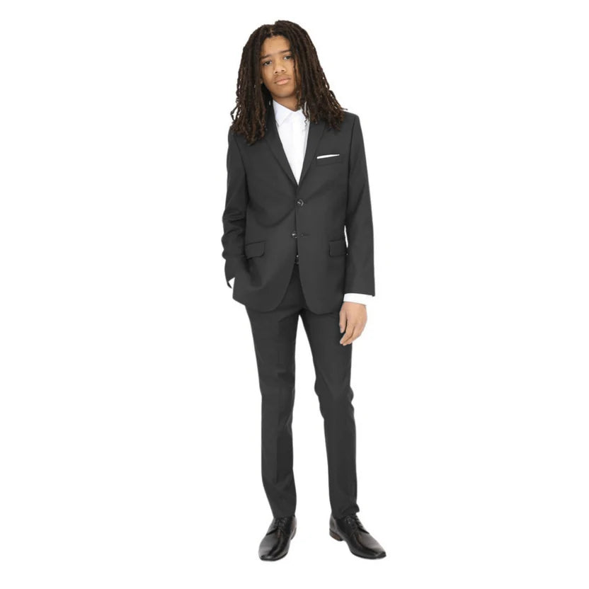 Tallia - Boys Black Slim Fit Suit