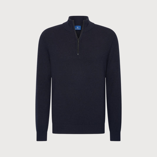 BLUE INDUSTRY - 1/4 Zip Knit in Navy