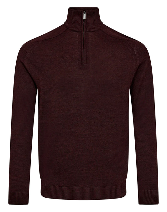 BRUUN & STENGADE - BS Pelle 1/4 Knit in Bordeaux