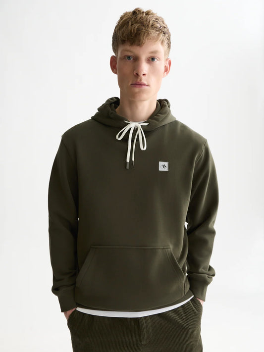 SCOTCH & SODA - Logo Badge Regular Fit Hoodie in Forrest Night