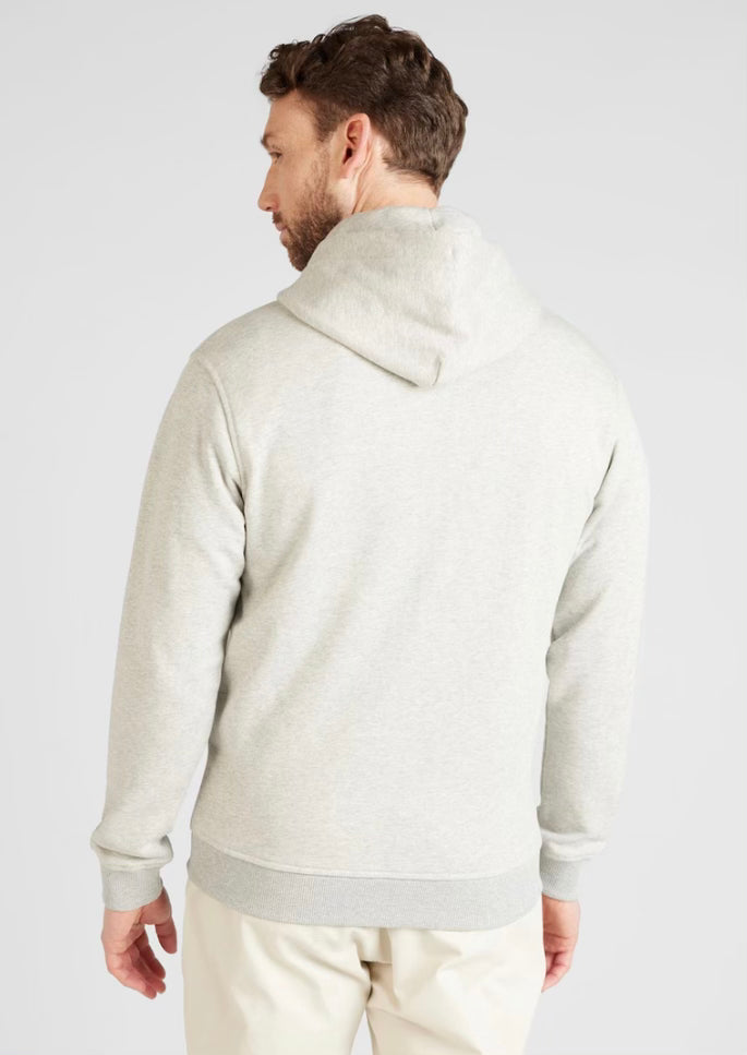 SCOTCH & SODA - Essential Logo Badge Zip Hoodie in Grey Melange