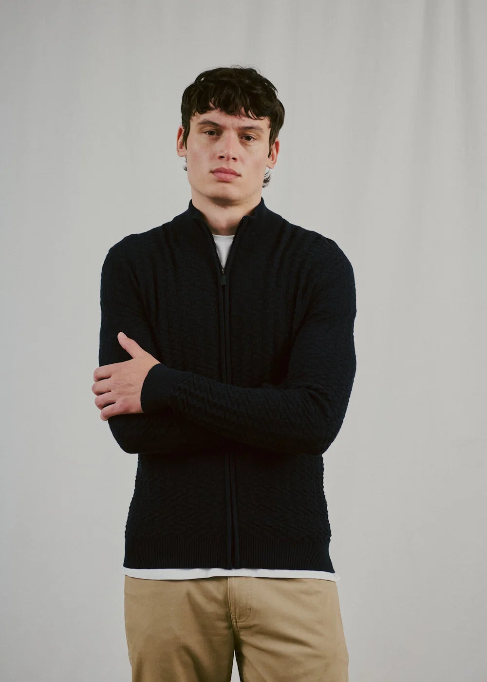Bruun & Stengade - Mastor Zip Up Cardigan Sweater