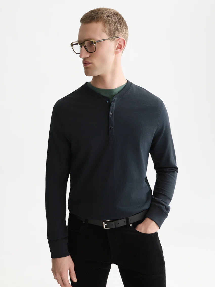 Scotch & Soda - Slub Cotton Henley T-Shirt