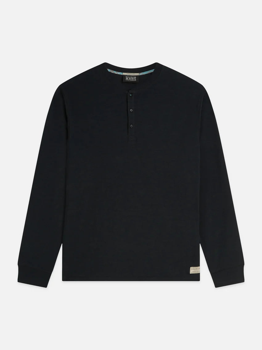 Scotch & Soda - Slub Cotton Henley T-Shirt
