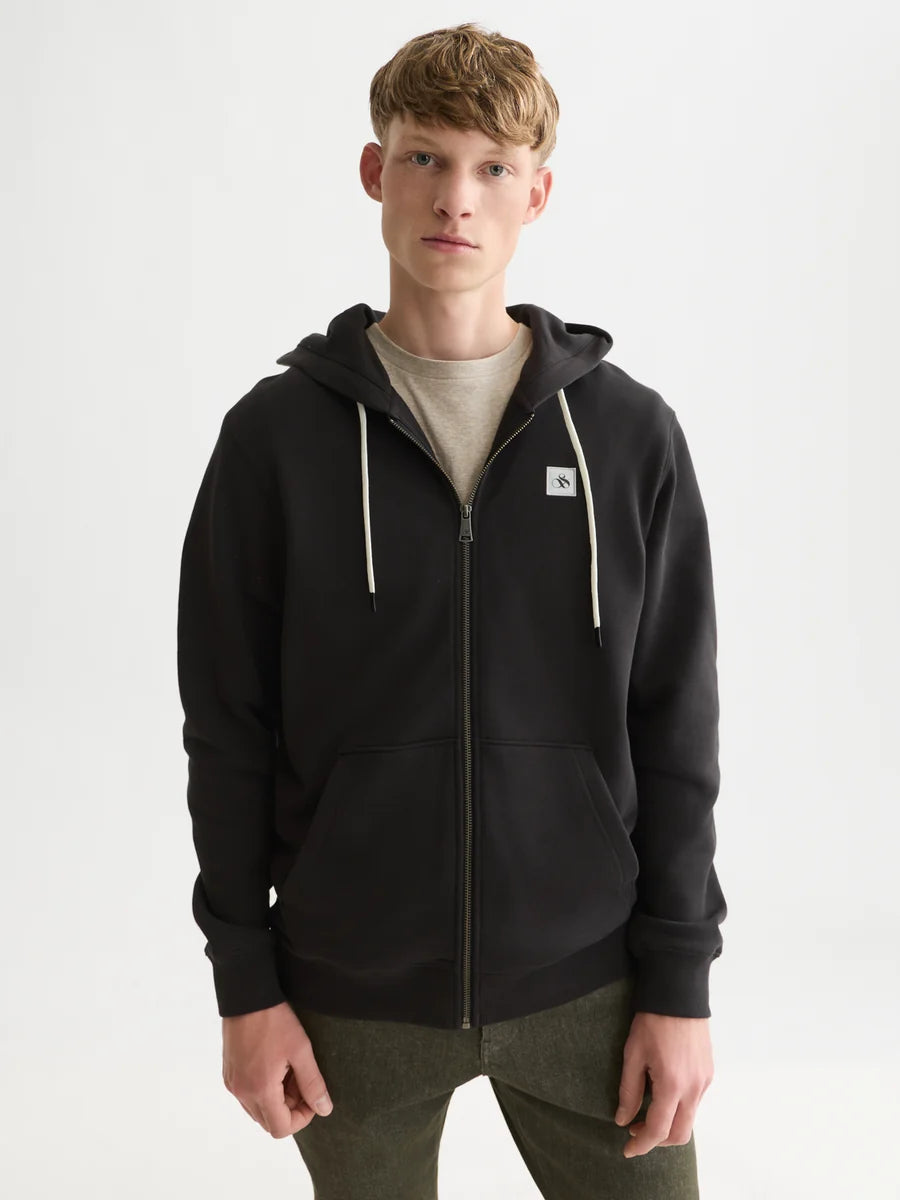 Scotch & Soda - Logo Cotton Zip Hoodie