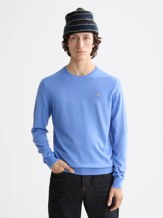SCOTCH & SODA - Seasonal Essentials Ecovero Blend Crewneck in Blue Bonnet