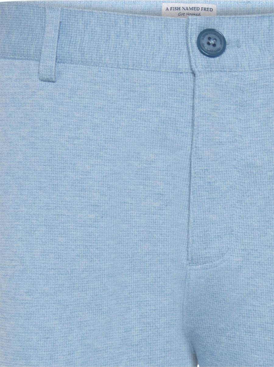 A FISH NAMED FRED - Melange Pique Pants in Light Blue