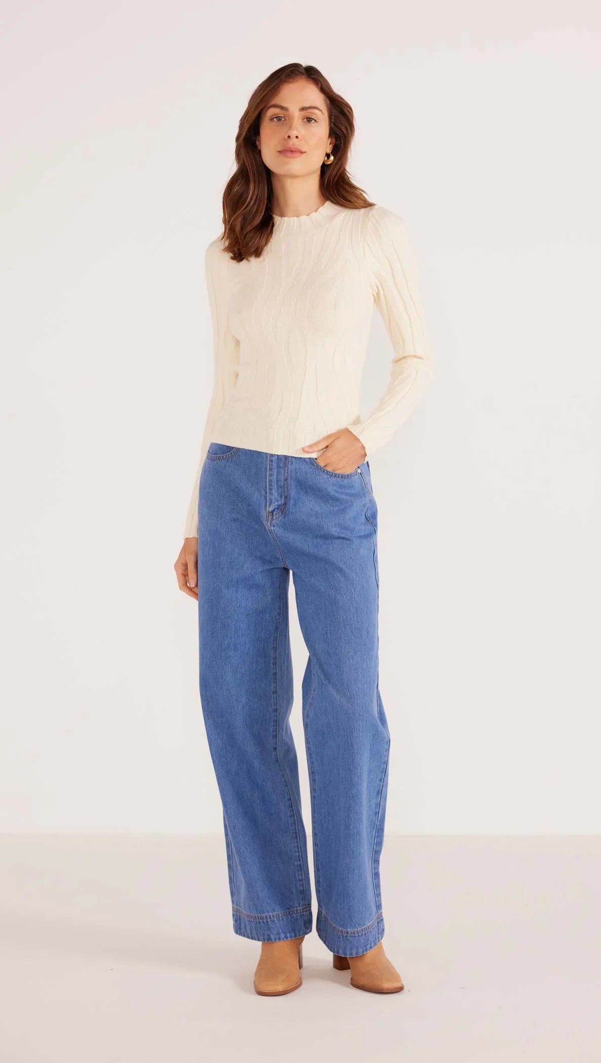 MINPINK - Hazel Textured Knit Top