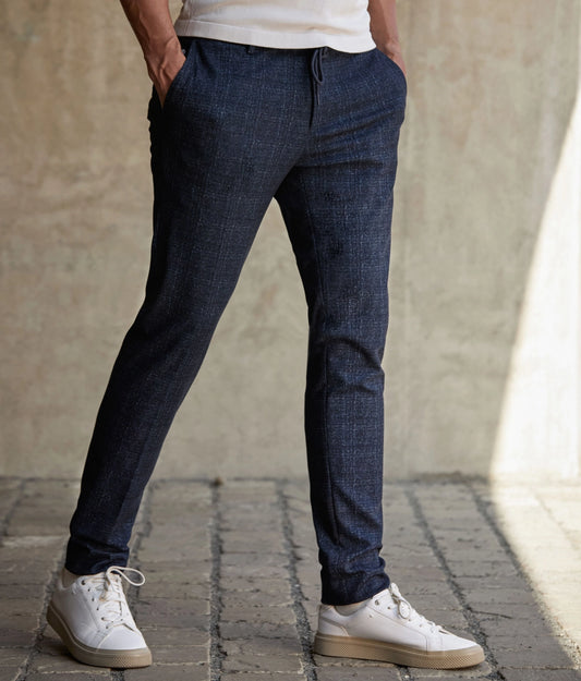 BLUE INDUSTRY - Jake Check Pant in Navy