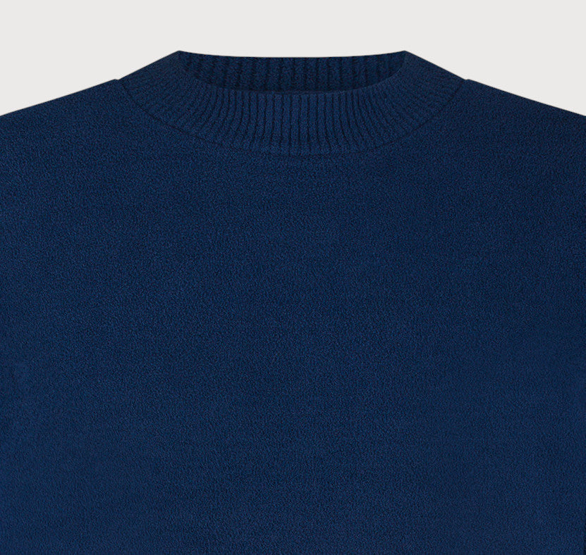 BLUE INDUSTRY - Chenille Knit Pullover in Steel Blue