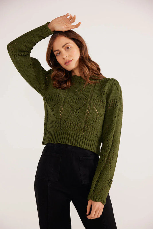 MINKPINK - Sally Pointelle Knit Jumper