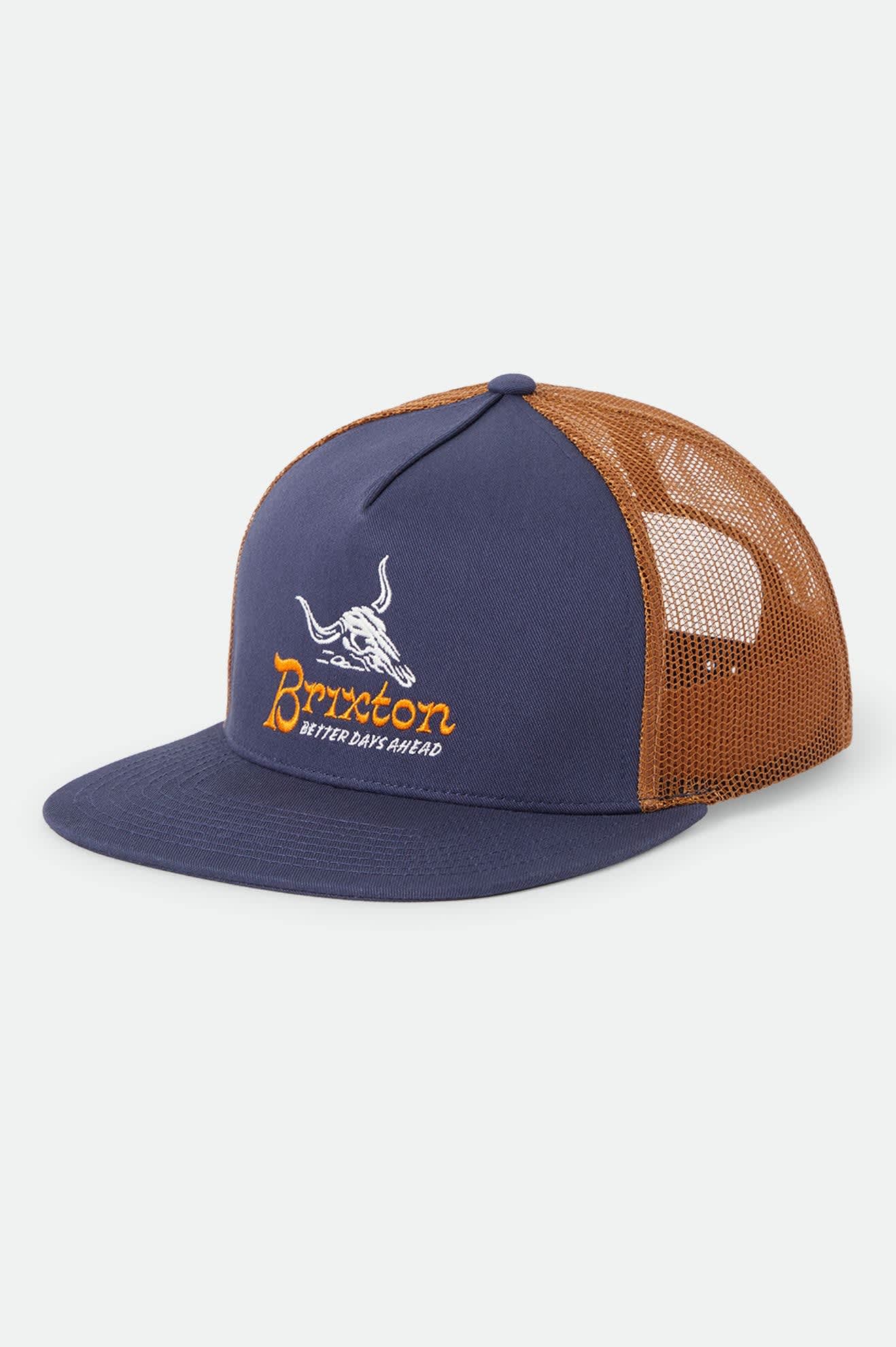 BRIXTON - Barren Netplus Trucker in Navy/Brown Sugar