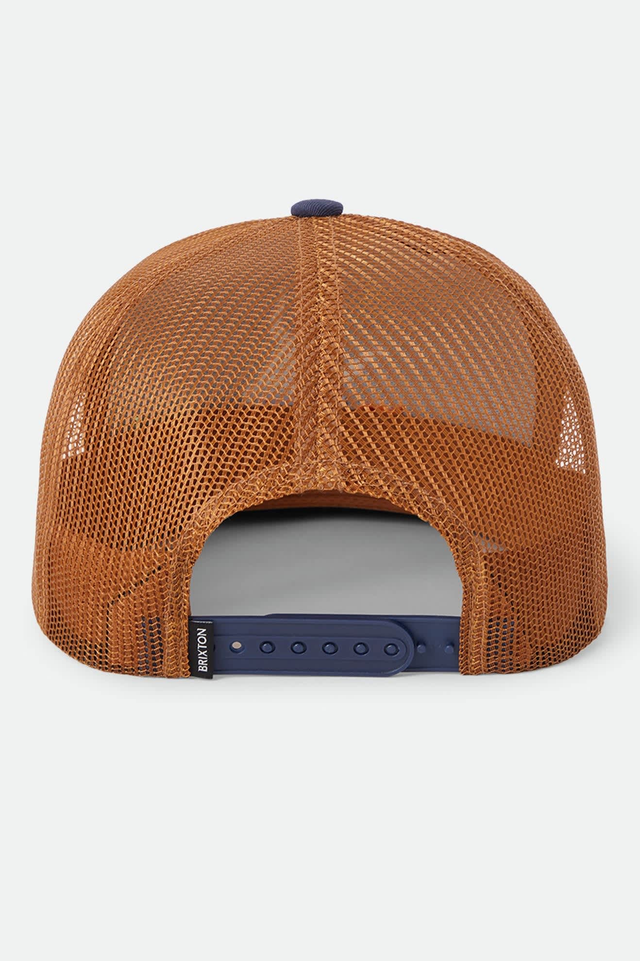 BRIXTON - Barren Netplus Trucker in Navy/Brown Sugar
