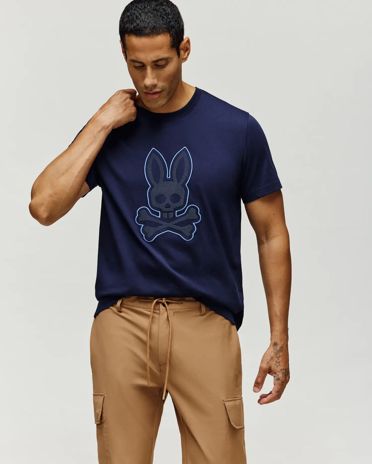 PSYCHO BUNNY - Jovan Bunny Graphic Tee in Evening Blue