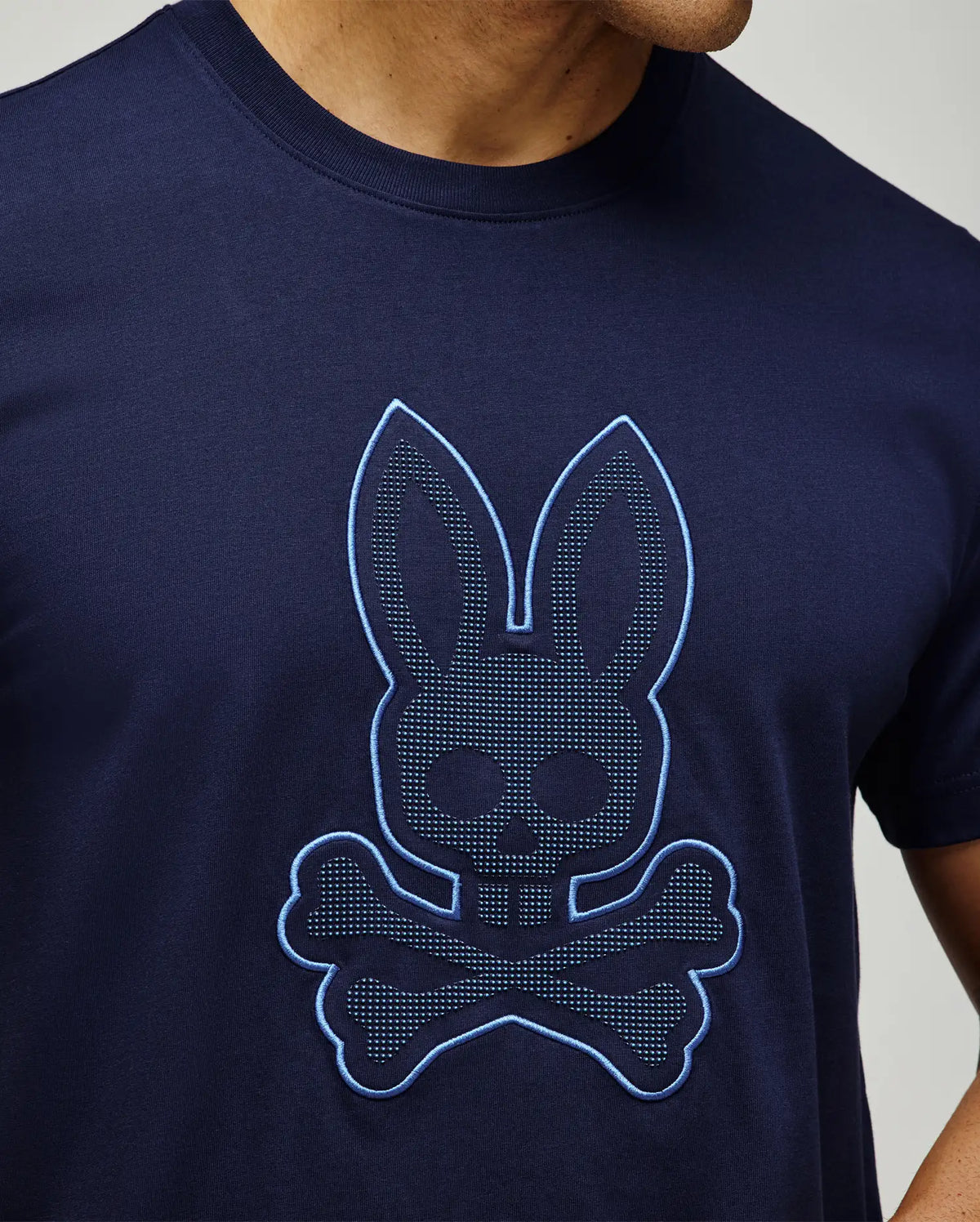 PSYCHO BUNNY - Jovan Bunny Graphic Tee in Evening Blue