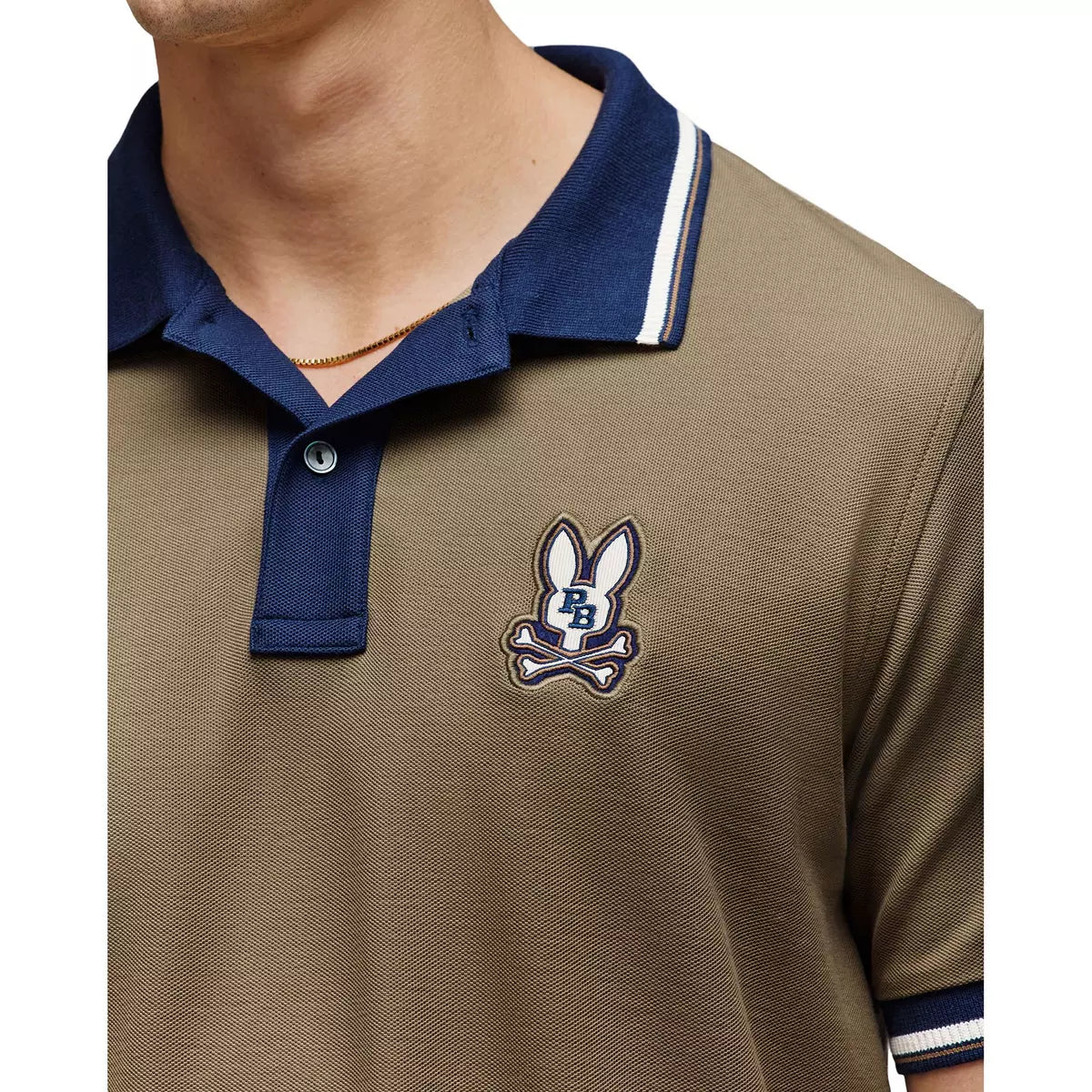 PSYCHO BUNNY - Wade Pique Polo in Dusky Green