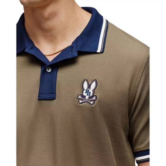 PSYCHO BUNNY - Wade Pique Polo in Dusky Green