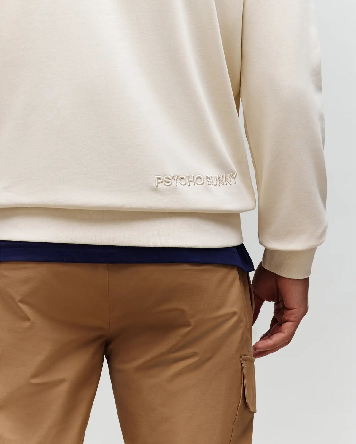 PSYCHO BUNNY - Ryder Embroidered Bunny Patch Hoodie in White Cap Gray