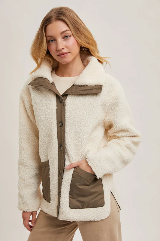 Bluivy - Contrast Sherpa Jacket