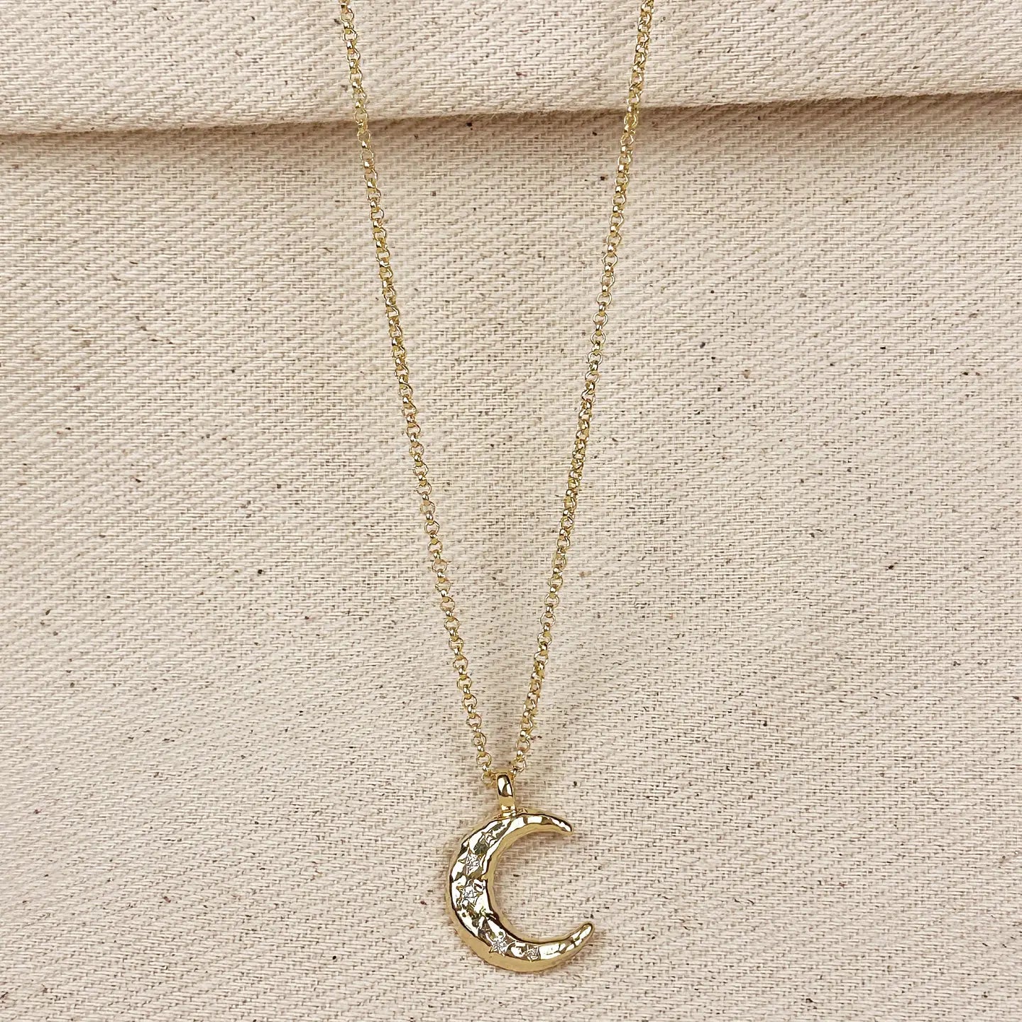 18K Gold Filled - Crescent Moon Necklace