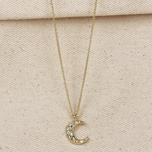 18K Gold Filled - Crescent Moon Necklace