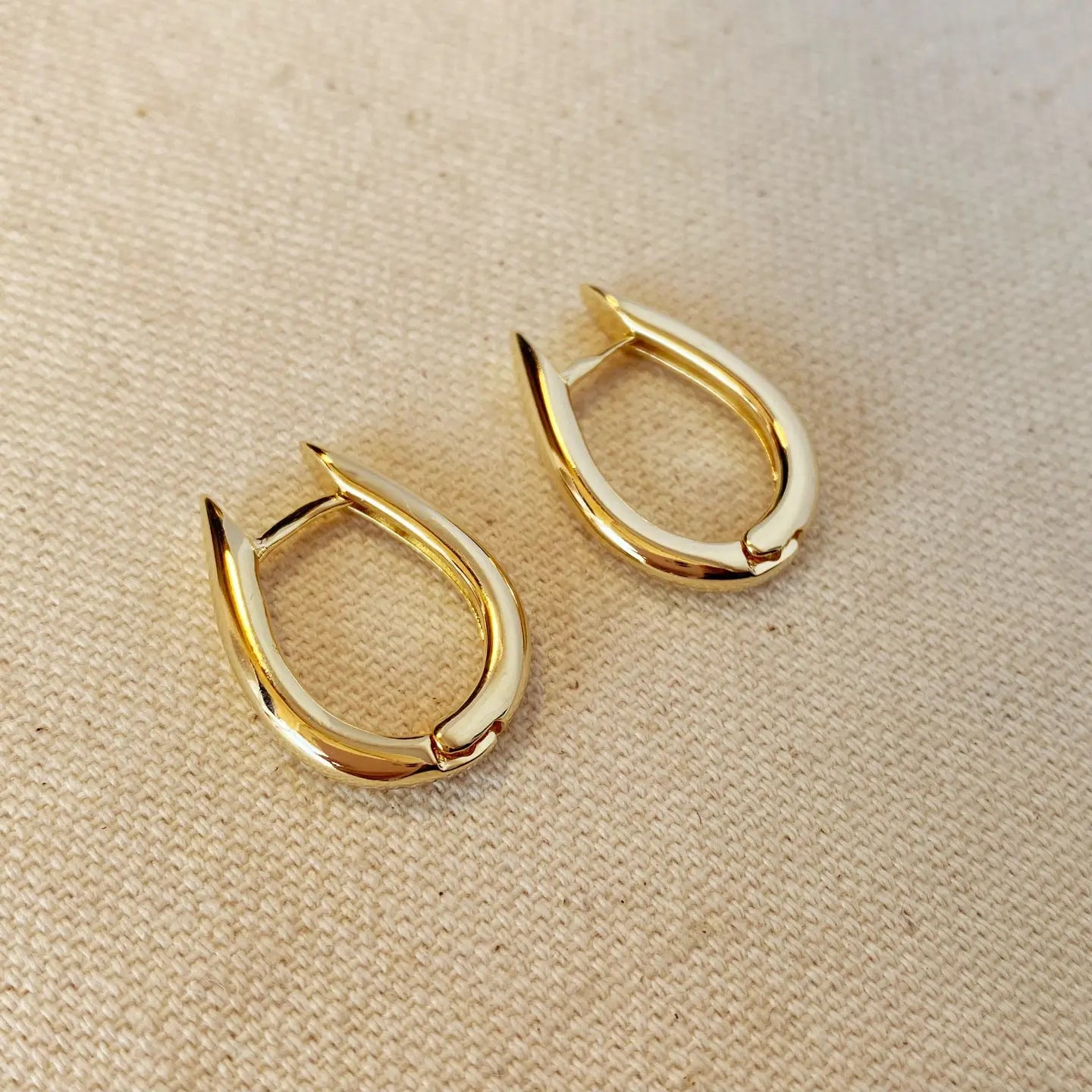 18K Gold Filled - Large U Shaped Hoops