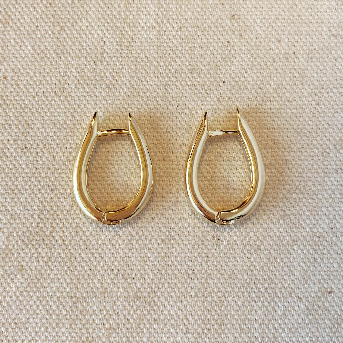 18K Gold Filled - Large U Shaped Hoops