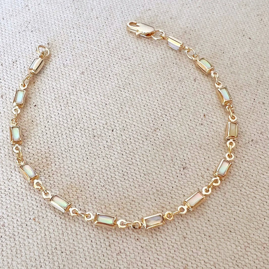 18K Gold Filled - Opal Bracelet