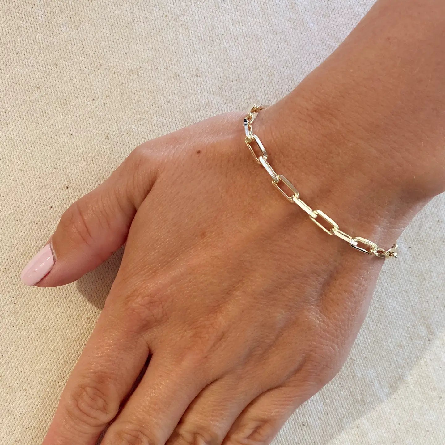 18K Gold Filled - Paperclip Link Bracelet