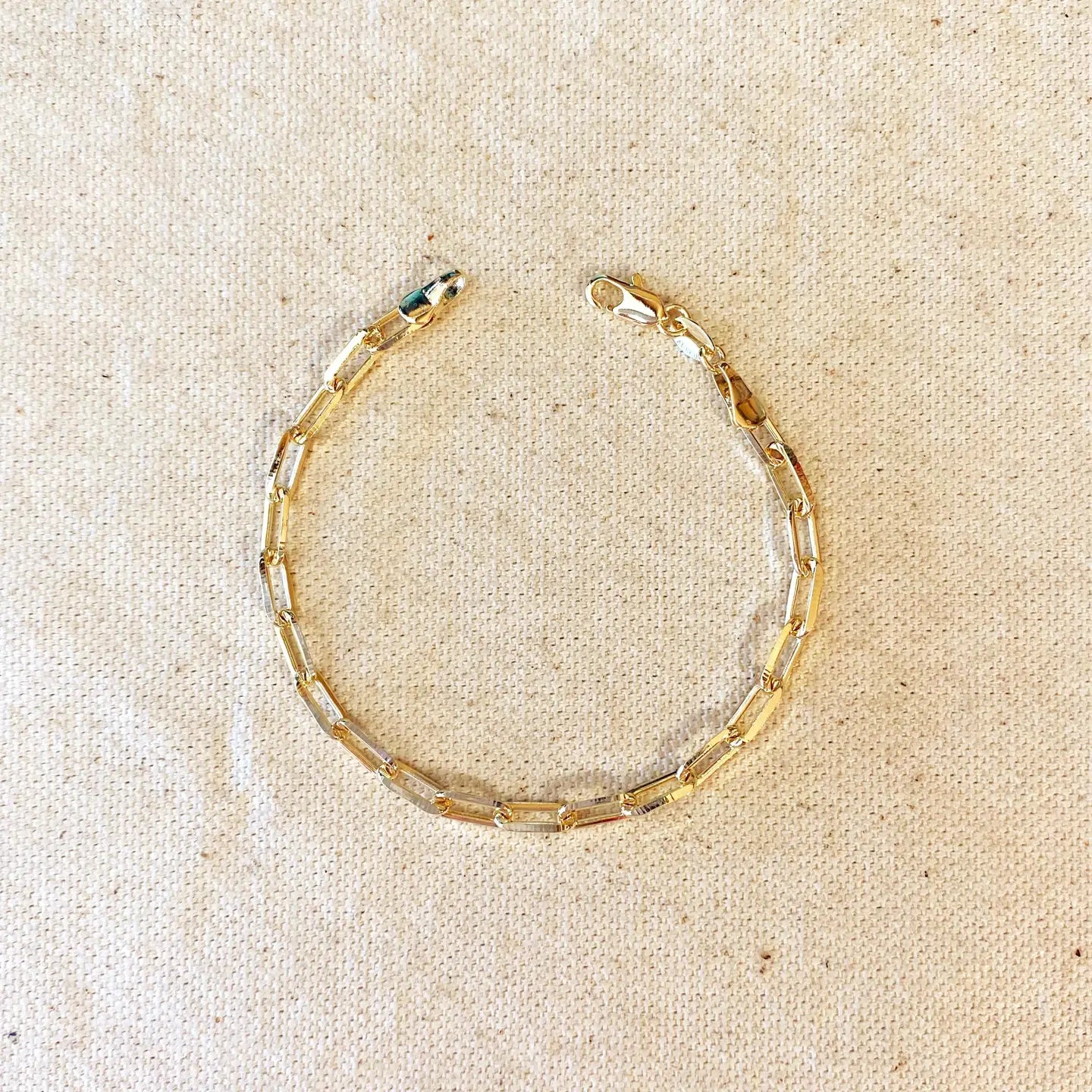 18K Gold Filled - Paperclip Link Bracelet