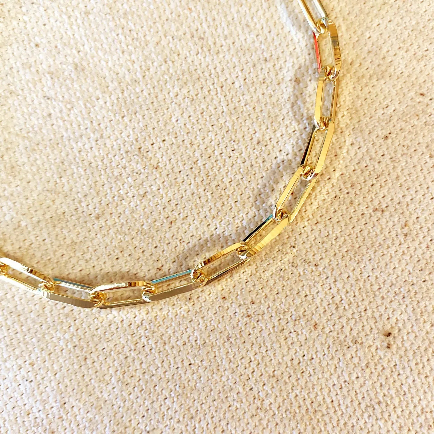 18K Gold Filled - Paperclip Link Bracelet