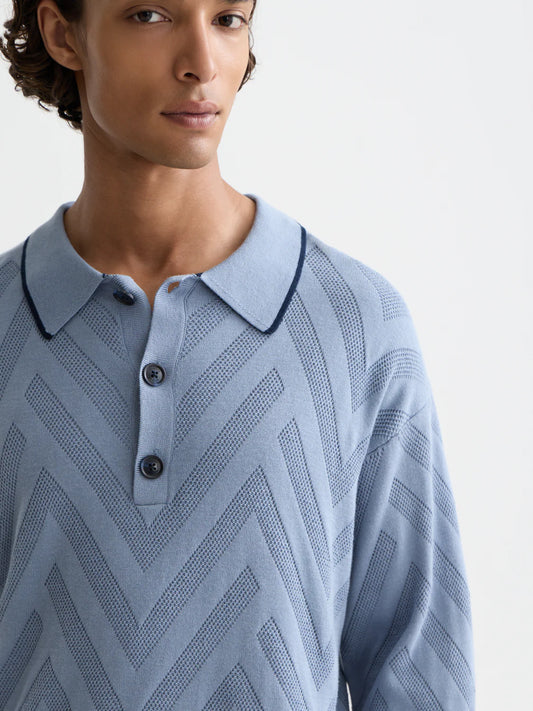 SCOTCH & SODA - Structured Long Sleeve Polo