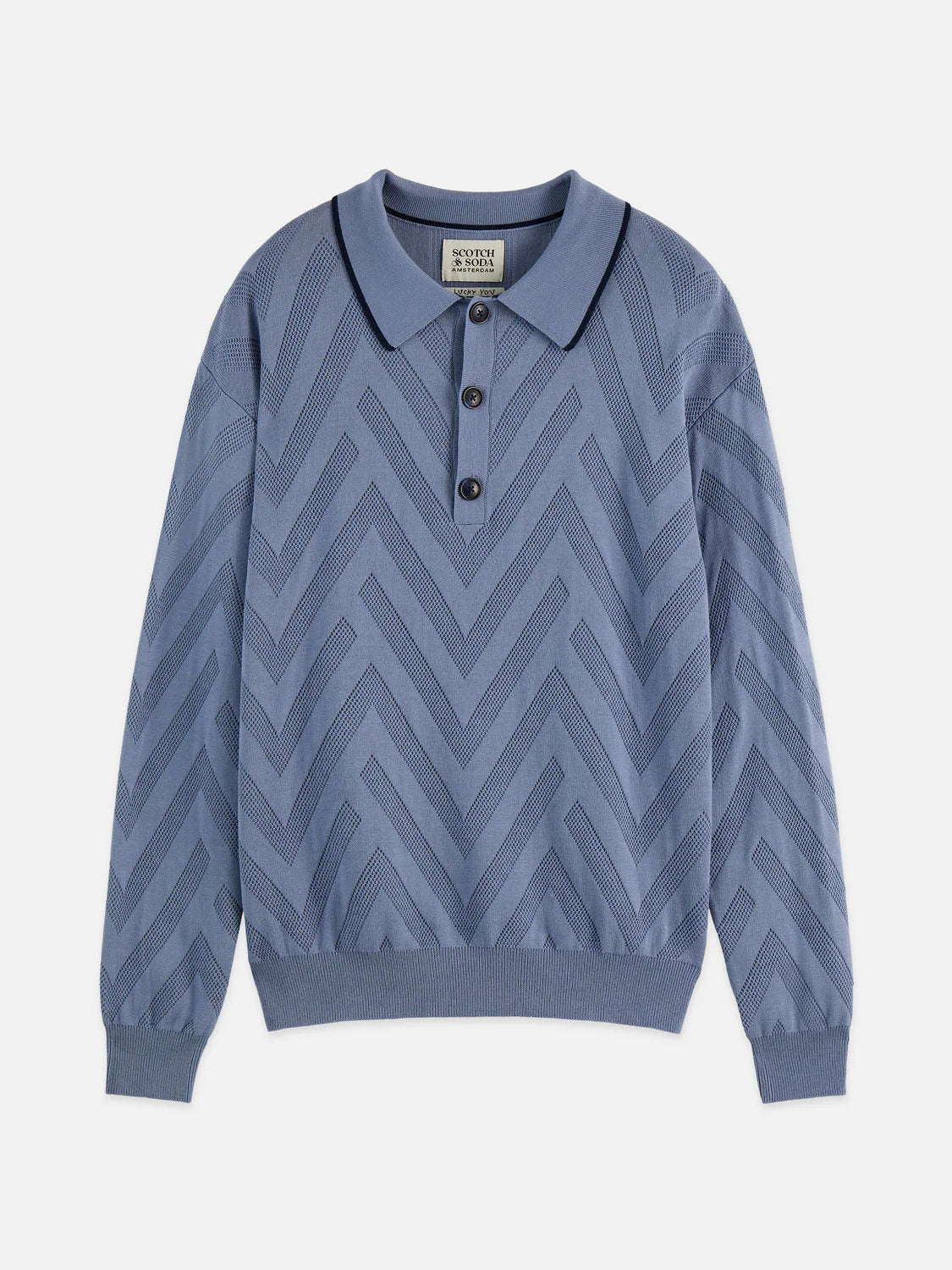 SCOTCH & SODA - Structured Long Sleeve Polo