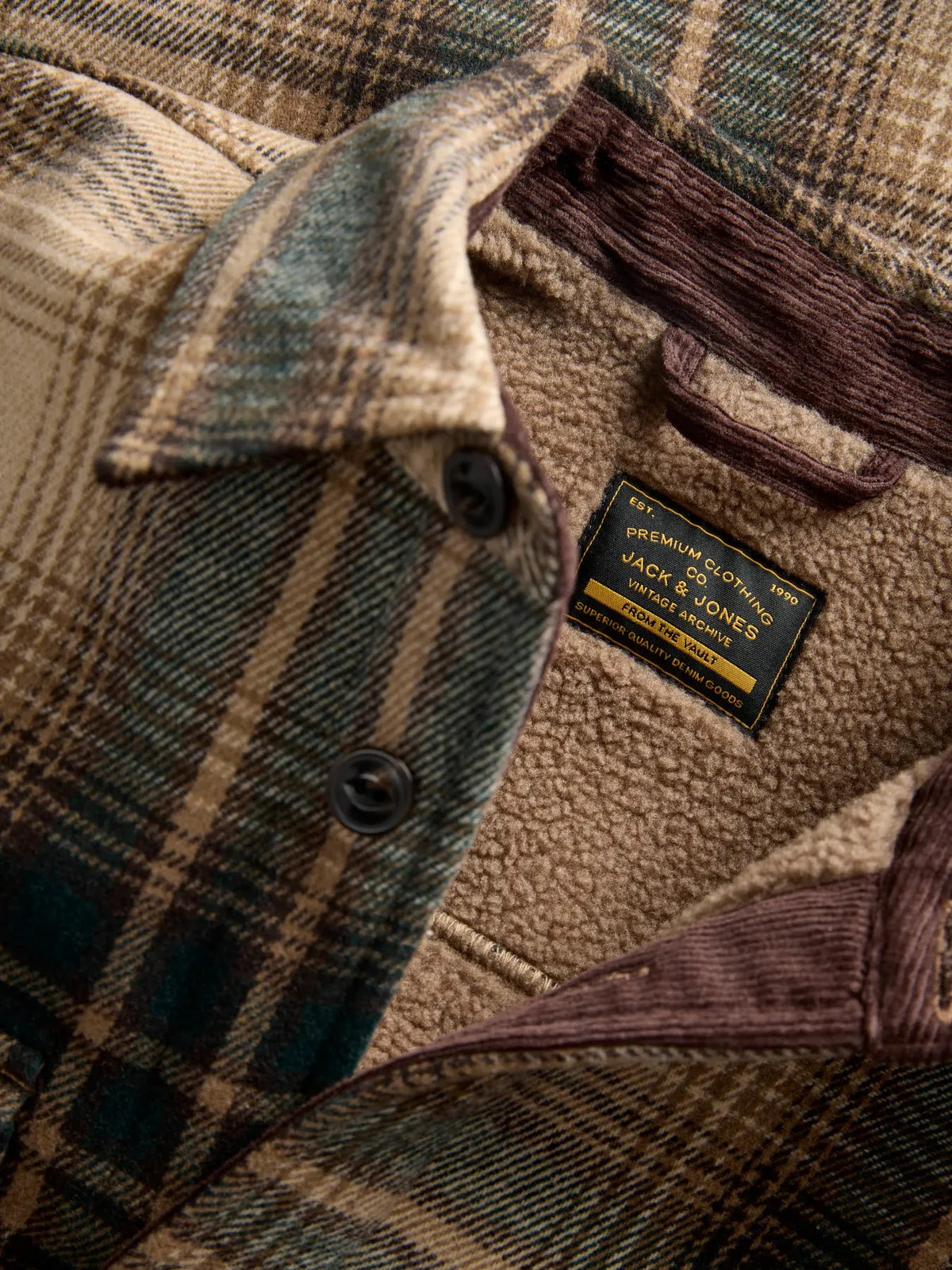 JACK & JONES - Flannel Jacket - Brown Plaid