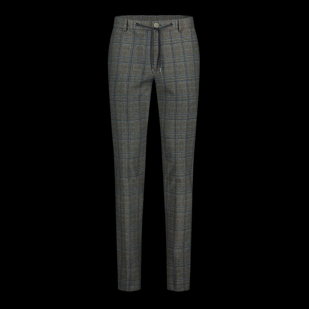 BLUE INDUSTRY - Fashion Check Pant in Brown
