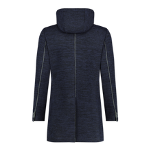 Load image into Gallery viewer, BLUE INDUSTRY - Laser Edge Trench Coat With Removable Hood
