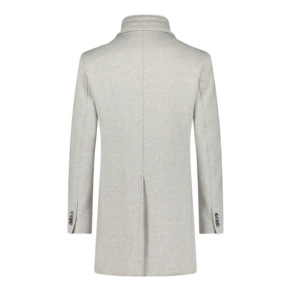 BLUE INDUSTRY - Wool Twill Coat with Removable Hood