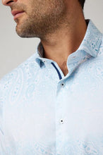 Load image into Gallery viewer, STONE ROSE - Light Blue Galactic Short Sleeve Shirt

