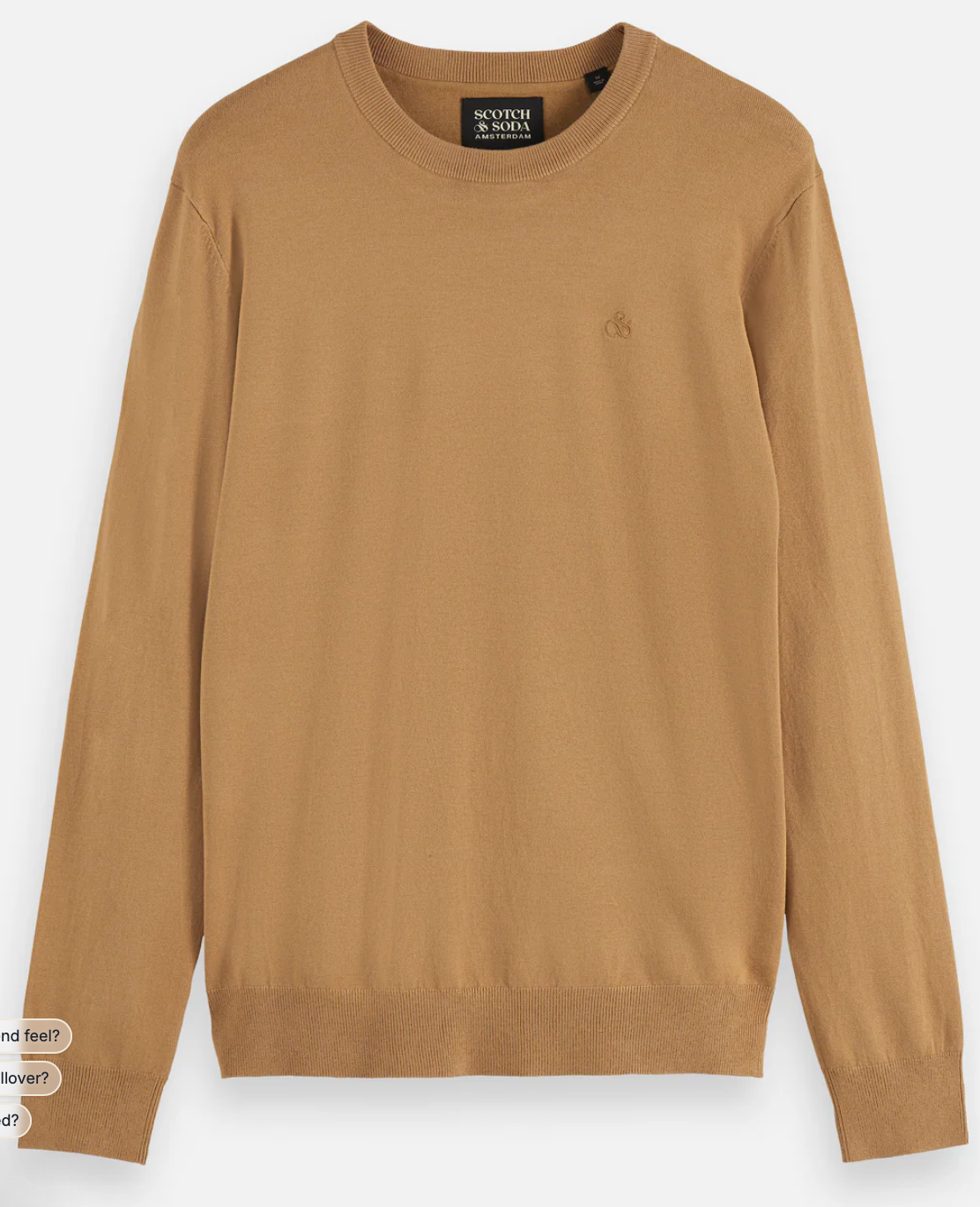 Scotch & Soda - Core - Viscose Pullover Crewneck - Light Camel