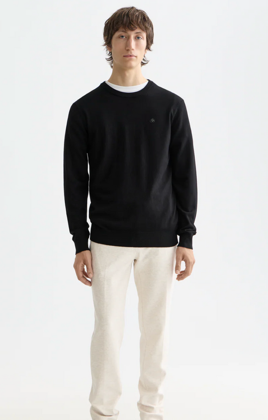 Scotch & Soda - Core - Viscose Pullover Crewneck - Black