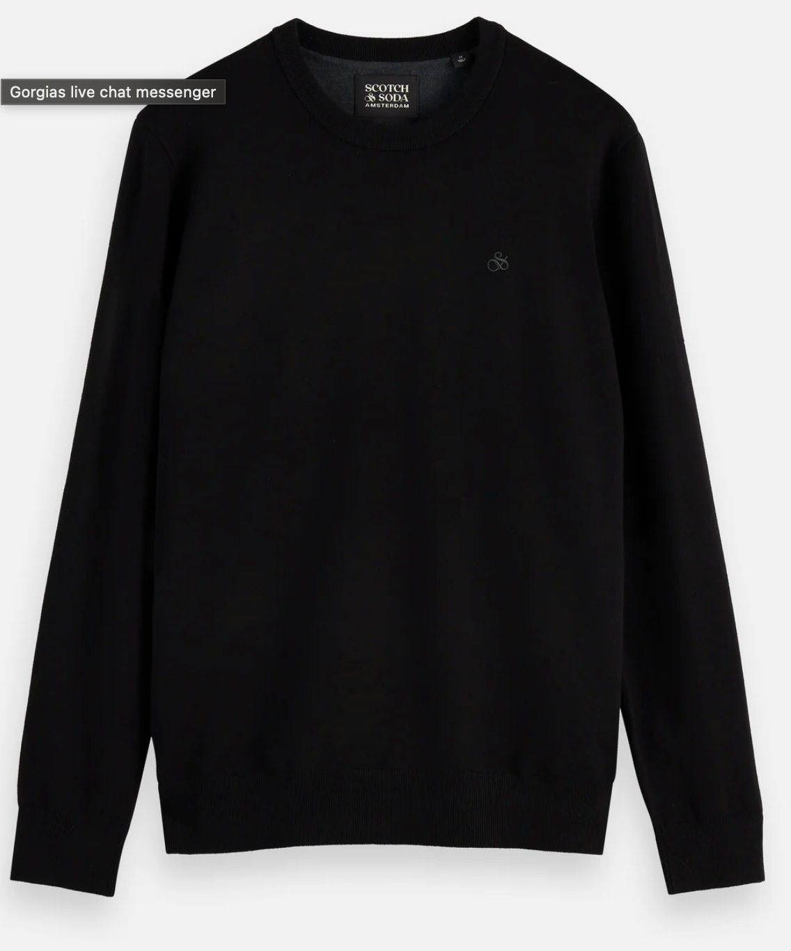 Scotch & Soda - Core - Viscose Pullover Crewneck - Black