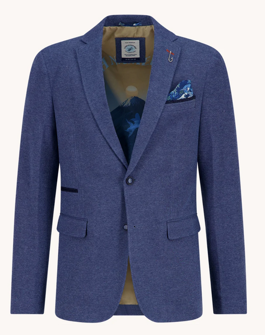 A Fish Named Fred - Blazer Pique - Cobalt