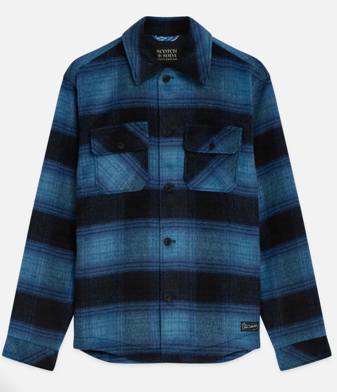 SCOTCH & SODA - Checked Overshirt - Sky Captain Check