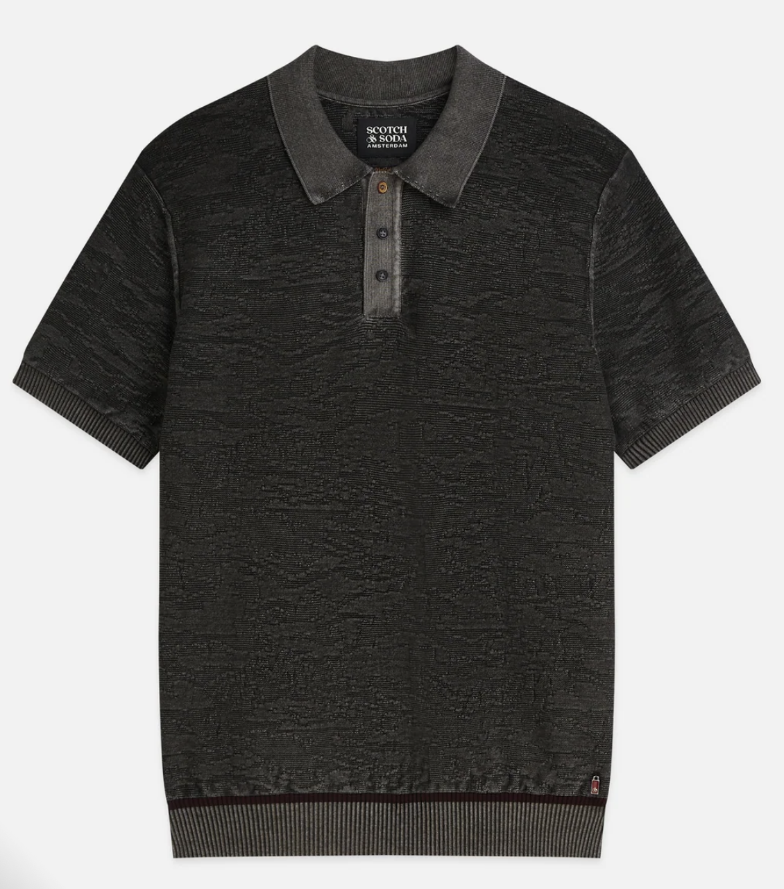 SCOTCH & SODA - Structured Regular-Fit Polo - Meteorite