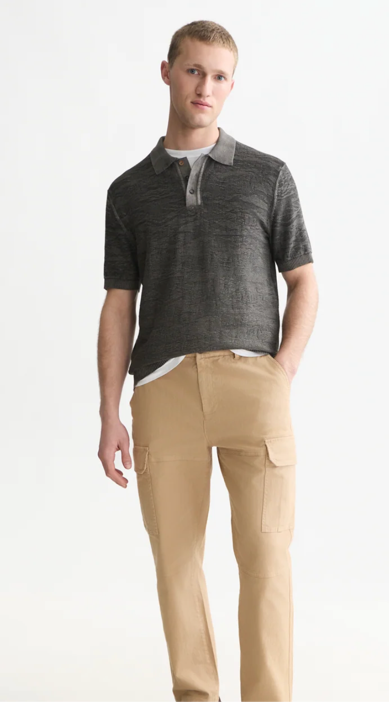 SCOTCH & SODA - Structured Regular-Fit Polo - Meteorite