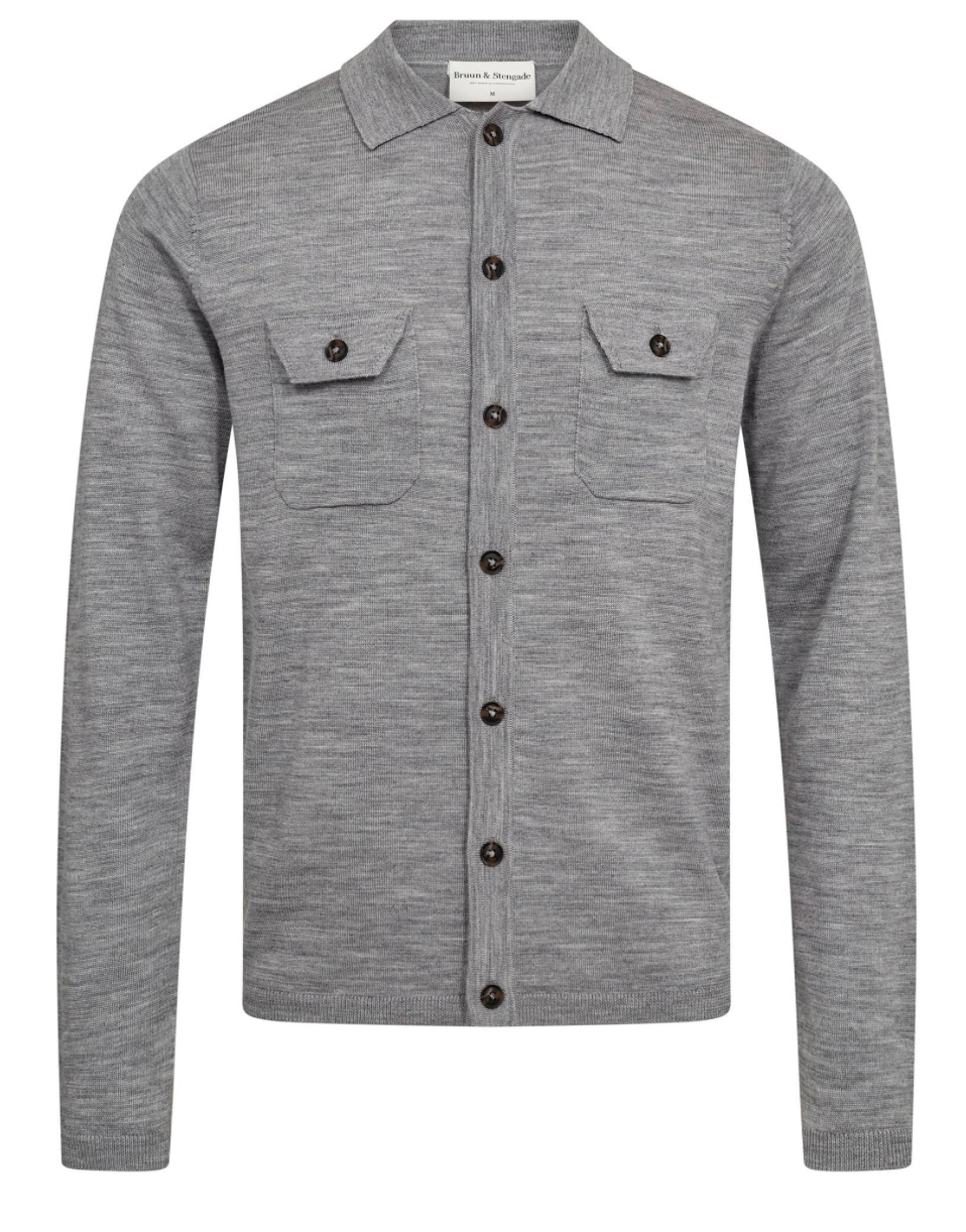 BRUUN & STENGADE - Zaouma - Regular Fit Knitwear - Grey